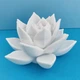 Декоративная статуэтка Цветок Лотоса пластик 3D печать белый 40 мм - изображение 1