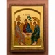 Писаная греческая икона Святая Троица (Ветхозаватная) 21×27 см - изображение 3