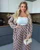 Костюм женский двойка из шелка с рубашкой на пуговицах и широкими брюками палаццо G&M k-131800 46-48 Размер - изображение 4