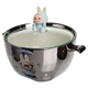 Бульонница фарфоровая Labubu с крышкой и ручками 800 (мл) Ø15 (см) Серебристый с голубым FM-34D - изображение 6