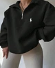Кофта Хлопок Черная Мужская Поло Брендовая Однотонная Классическая Polo XL (383238) - изображение 2