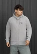 Худи мужское стаф светло-серое с логотипом на молнии Staff light gray logo zip L (400893) - изображение 1
