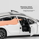 Heimanba Tesla Model S: масштабна модель автомобіля 1/24 білого кольору для хлопчиків та дівчаток, колекційна демонстраційна деталь, подарунок, білий - зображення 9