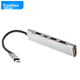 Хаб-док-станція Youlianxing Type-C 3.2 Gen2, 4 порти USB, 10 Гбіт/с, для ноутбуків - зображення 6