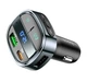 FM-модулятор автомобільний трансмітер з Bluetooth HOCO E70 Celebration Type-C PD 30W + USB QC 3.0 з швидкою зарядкою Чорний - зображення 1