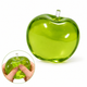Сквиш Яблоко 6 см Зеленый прозрачный антистресс с гелевым наполнением squishy Apple - изображение 2
