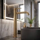 Змішувач для раковини Devit Flow 550536BG високий, brushed gold - изображение 1
