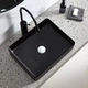 Раковина прямокутна Devit Flow square DFL2170100MB 510х405х110 мм на стільницю, чорна матова - зображення 4