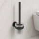 Щітка для унітаза з тримачем Devit Flow DFL21010501MB підвісний, колір чорний матовий - зображення 1