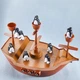 Настольная игра Балансирующий пиратский корабль 26,5x26,5 см Коричневый - изображение 3