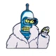 Металлический значок-пин Бендер-сутенёр (Futurama / Футурама) на одежду и рюкзак - изображение 1