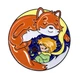 Металлический значок-пин Маленький принц и Лис (The Little Prince / Маленький принц) на одежду и рюкзак - изображение 1