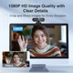 Веб-камера Full HD 1080P EMEET NOVA з автофокусом, подвійним мікрофоном та захисною шторкою, автокорекція освітлення, шумозаглушення, камера для компютера, камера для відодзвінків - зображення 7