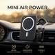 Автомобильное зарядное устройство MagSafe 30 Вт держатель для телефона в машину с магнитным креплением на дефлектор быстрая беспроводная зарядка Type-C Черный - изображение 1