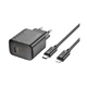 Мережевий зарядний пристрій Hoco CS22A Value single port PD30W charger set (C to iP), Чорний - зображення 4