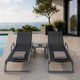 Комплект 2 шезлонга Siesta Tropic + Стол Siesta Ocean Side Table - Dark Grey Black - изображение 3