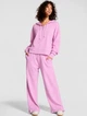 Жіночий спортивний комплект на флісі (худі+штани) Victoria's Secret PINK Campus Fleece M (Short) (Бузковий) - изображение 1