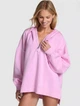 Жіночий спортивний комплект на флісі (худі+штани) Victoria's Secret PINK Campus Fleece M (Short) (Бузковий) - изображение 2