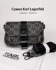 Сумка Karl Lagerfeld чоловіча сіра — месенджер Карл Лагерфельд через плече з ремінцем, розмір 22х14 см - зображення 1