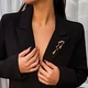 Брошка "Мягкий металл" Jeweston Золотистый - изображение 3