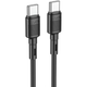 Кабель Hoco X83 Victory Type-C to Type-C 60W 1m (black) - зображення 1