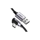 Дата кабель USB 2.0 AM to USB-C 3.0m 3A US284 90° corner black Ugreen (70255) (353991) - изображение 1