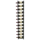 Настенный вертикальный винный стеллаж Costway на 12 бутылок, 22×13,5×145 см, чёрный с коричневыми держателями - изображение 1