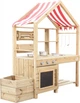 Drewniana kuchnia dla dzieci Classic World Outdoor z daszkiem CW54587 (6927049054587) - obraz 1