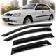 Дефлектори вікон вітровики для Daewoo Lanos 1998- Широкі 4 шт (Auto Clover) - изображение 1