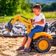 Трактор на педалях Falk Komatsu з причепом та екскаватором Жовтий 2076N (3016202076146) - зображення 6