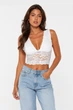 Топ женский однотонный белого цвета Fashion размер 42-44 (217690) - изображение 1