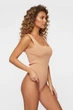 Боди женское однотонное бежевого цвета Fashion размер 42-44 (217660) - изображение 2