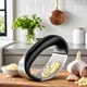 Пресс для чеснока специй имбиря орехов Arc-shaped ручная терка измельчитель чеснока - изображение 13