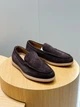 Мужские замшевые лоферы TOD'S темно-коричневого цвета размер 41 - изображение 1