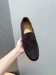 Мужские замшевые лоферы TOD'S темно-коричневого цвета размер 41 - изображение 6