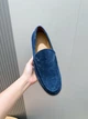 Мужские замшевые лоферы TOD'S синего цвета размер 41 - изображение 2