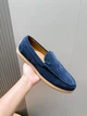 Мужские замшевые лоферы TOD'S синего цвета размер 41 - изображение 6