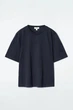 Футболка жіноча cos relaxed cotton t-shirt 1264089001 S Синій - изображение 5