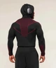 Лонгслів Gymshark чоловічий спортивний компресійний з капюшоном та застібкою чорний з червоним 2XL - изображение 2