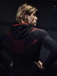 Лонгслів Gymshark чоловічий спортивний компресійний з капюшоном та застібкою чорний з червоним 2XL - изображение 6
