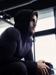Лонгслів Gymshark чоловічий спортивний компресійний з капюшоном та застібкою чорний з фіолетовим 2XL - зображення 5