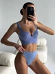 3D топ без кісточок з PUSH UP ефектом поліамід 92% еластан 8% M блакитний - зображення 9