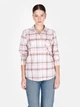 Рубашка хлопковая женская Colin's CL1073285BEI XS Beige в клетку (8684112598895) - изображение 1