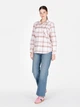 Рубашка хлопковая женская Colin's CL1073285BEI XS Beige в клетку (8684112598895) - изображение 3