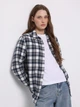 Рубашка хлопковая женская Colin's CL1071217INV S Indigo в клетку (8684112404462) - изображение 1