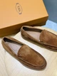 Мужские замшевые лоферы TOD'S коричневого цвета размер 41 - изображение 8