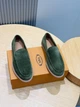 Мужские замшевые лоферы TOD'S зеленого цвета размер 41 - изображение 2