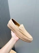 Мужские замшевые лоферы TOD'S бежевого цвета размер 41 - изображение 5