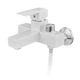 Змішувач для ванни PLAMIX KUBUS-009 EURO SET WHITE (з шлангом, лійкою та кронштейном) (PM0752) - изображение 4