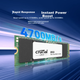 SSD диск Crucial E100 480GB M.2 2280 NVMe PCIe 4.0 x4 (CT480E100SSD8) - зображення 4